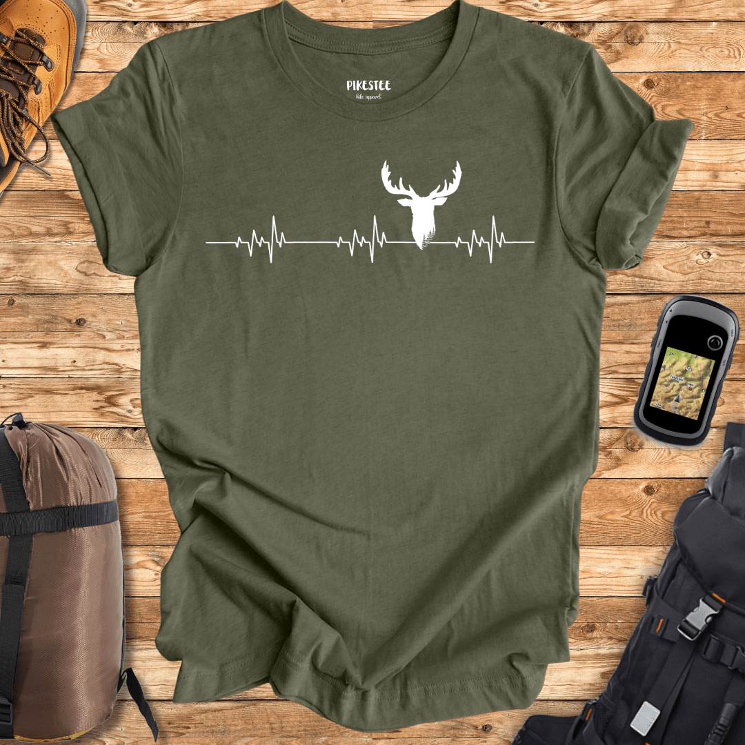 "Deer Heart Beats" graphic T-shirt