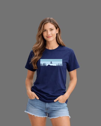SnowBoard Mountain landscape T-shirt