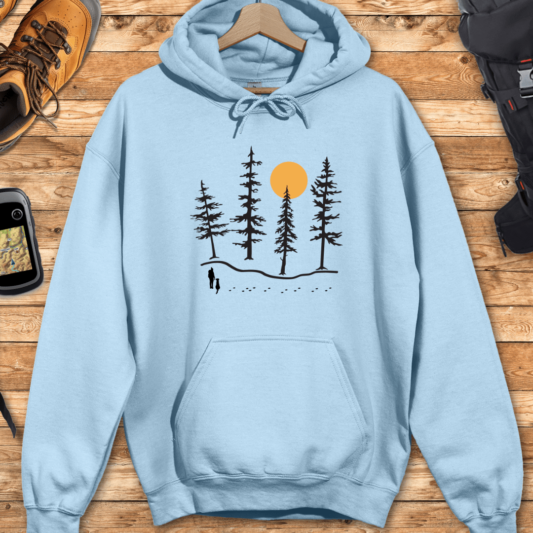 Forest Hiker And Dog Hoodie