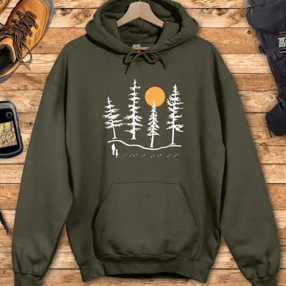 Forest Hiker And Dog Hoodie