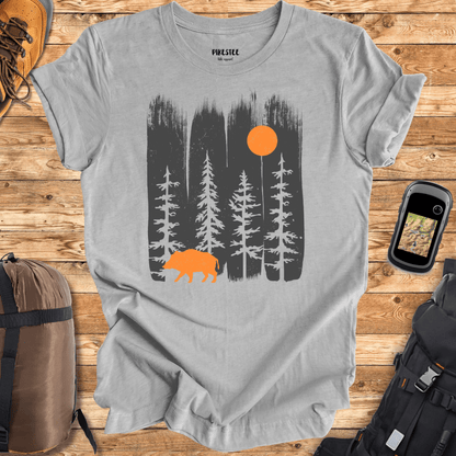 "Moon Wild Boar" graphic T-shirt