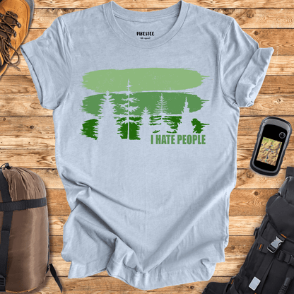 "I hate People Green Landscape" graphic T-shirt