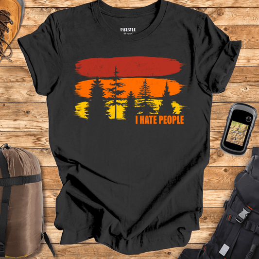 "I hate People Colorful Landscape" graphic T-shirt