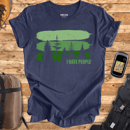 "I hate People Green Landscape" graphic T-shirt