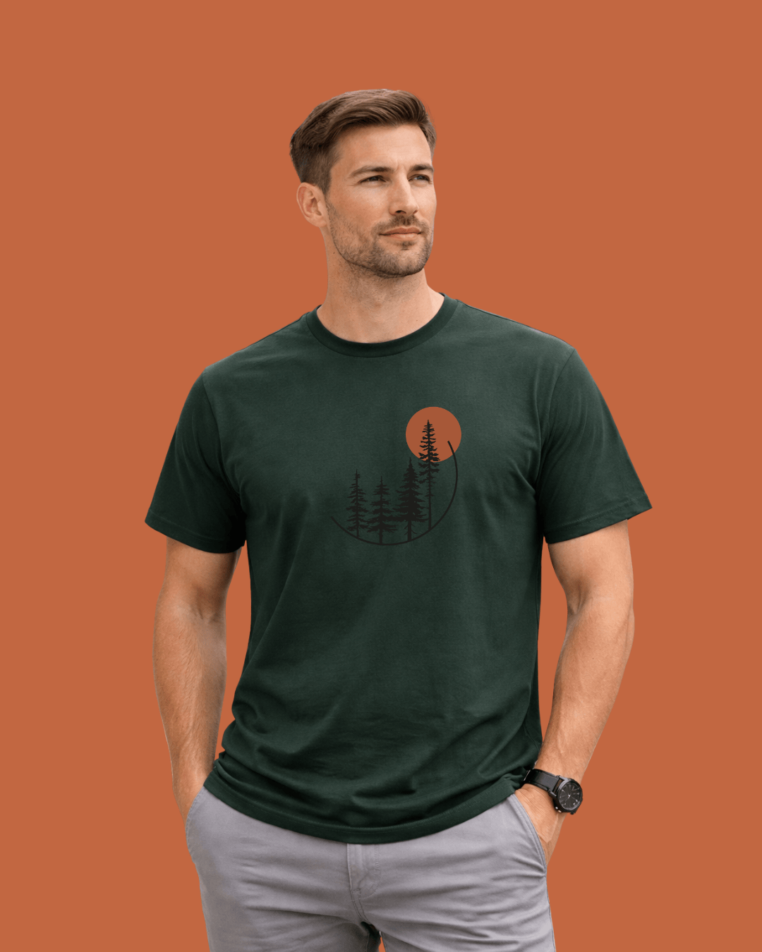 Round Trees Landscape T-shirt