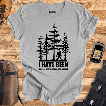 "I Have Been Social Distancing For Years" graphic T-shirt