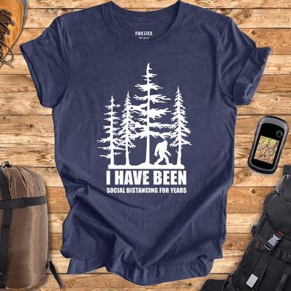 "I Have Been Social Distancing For Years" graphic T-shirt