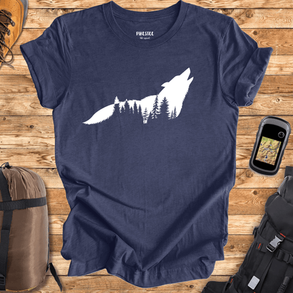 "Wolf Landscape" graphic T-shirt