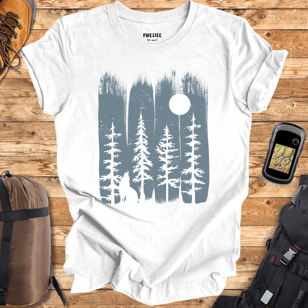 "Wolf Moon Landscape" graphic T-shirt