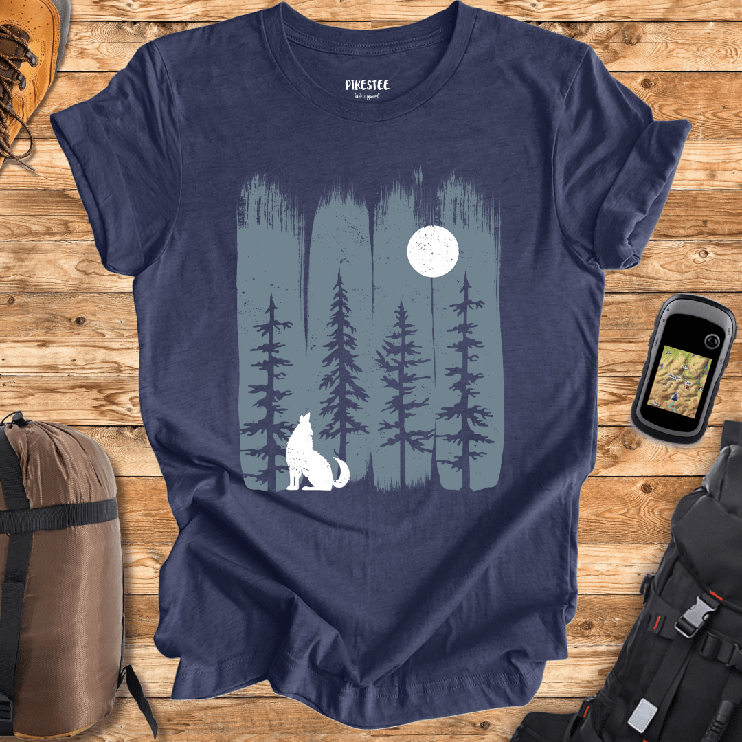 "Wolf Moon Landscape" graphic T-shirt