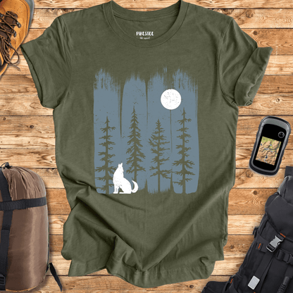 "Wolf Moon Landscape" graphic T-shirt