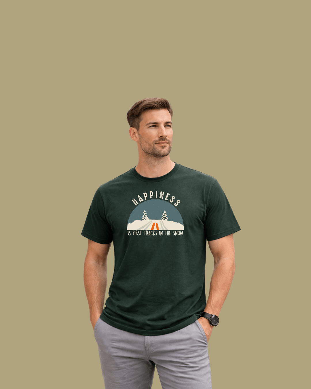 Happiness Is Snow Tracks T-shirt