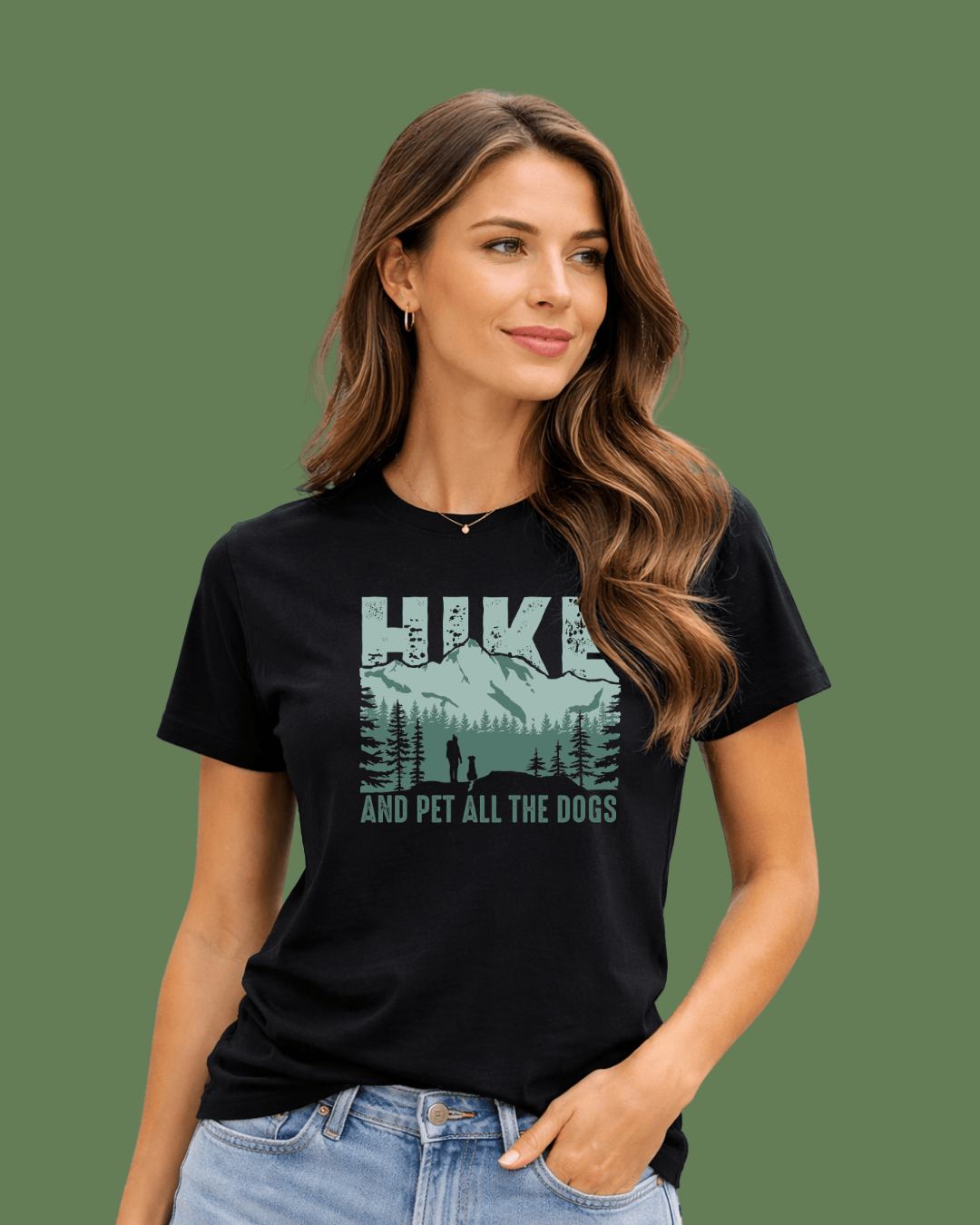 Hike And Pet The Dogs Mountain T-shirt