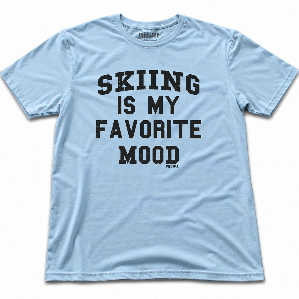 Skiing Is My Favorite Mood T-shirt - Light Blue