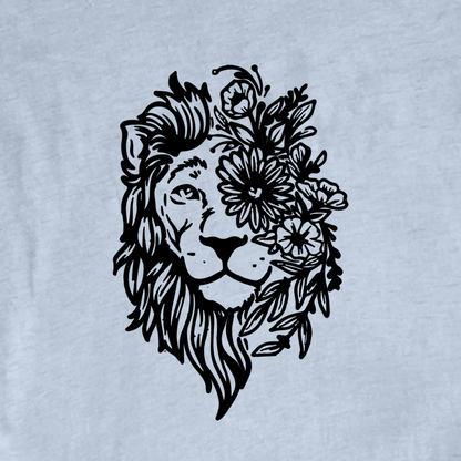 "Floral Lion" graphic T-shirt