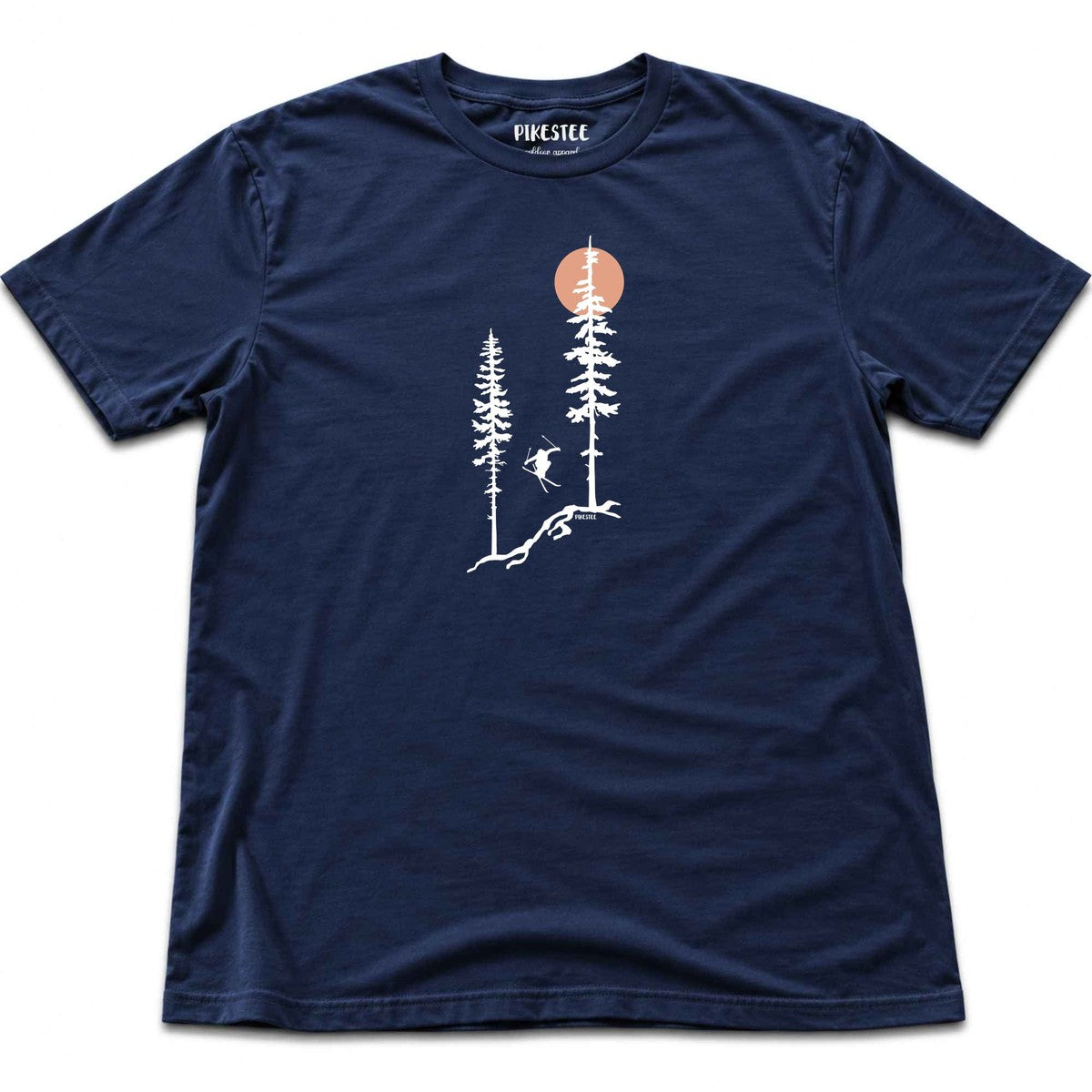Ski Jump Trees T-shirt - Navy