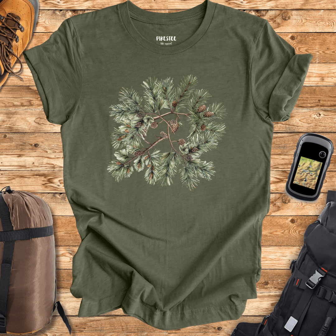 "Pine Branches" graphic T-shirt