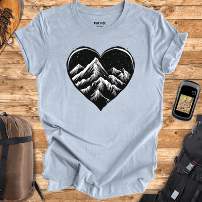 "Mountain at the right place" graphic T-shirt