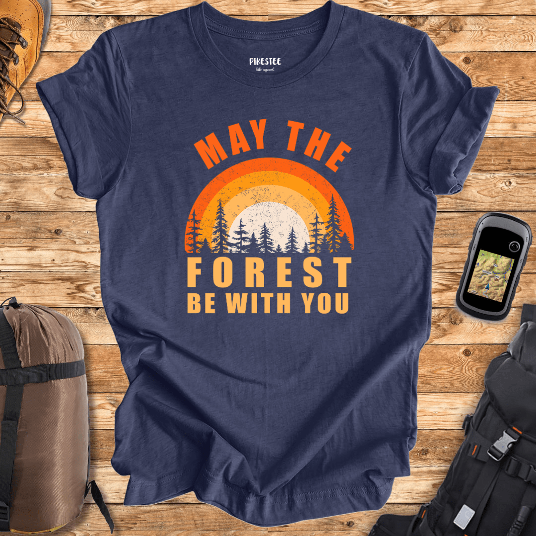 "May the Forest Be With You" graphic T-shirt