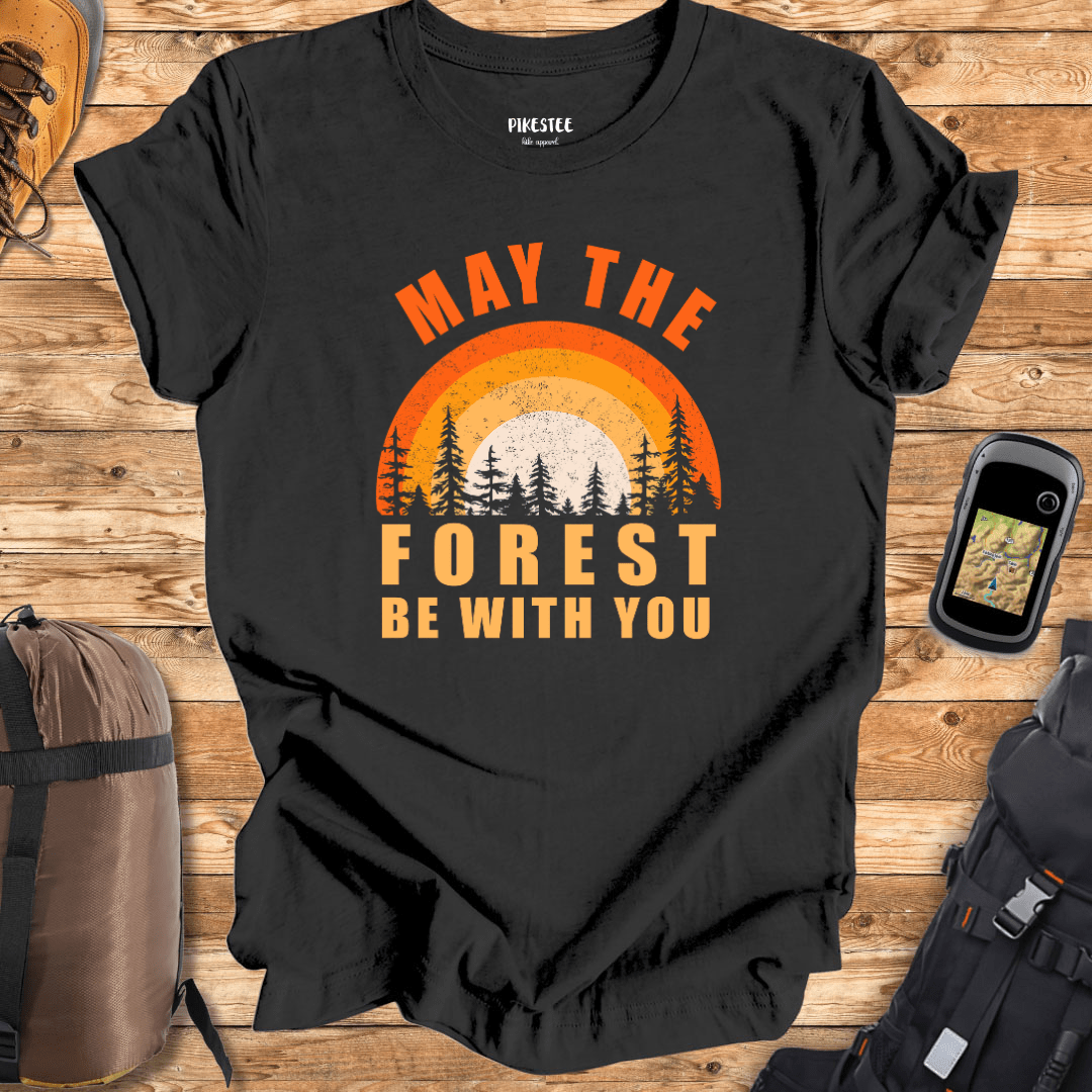 "May the Forest Be With You" graphic T-shirt