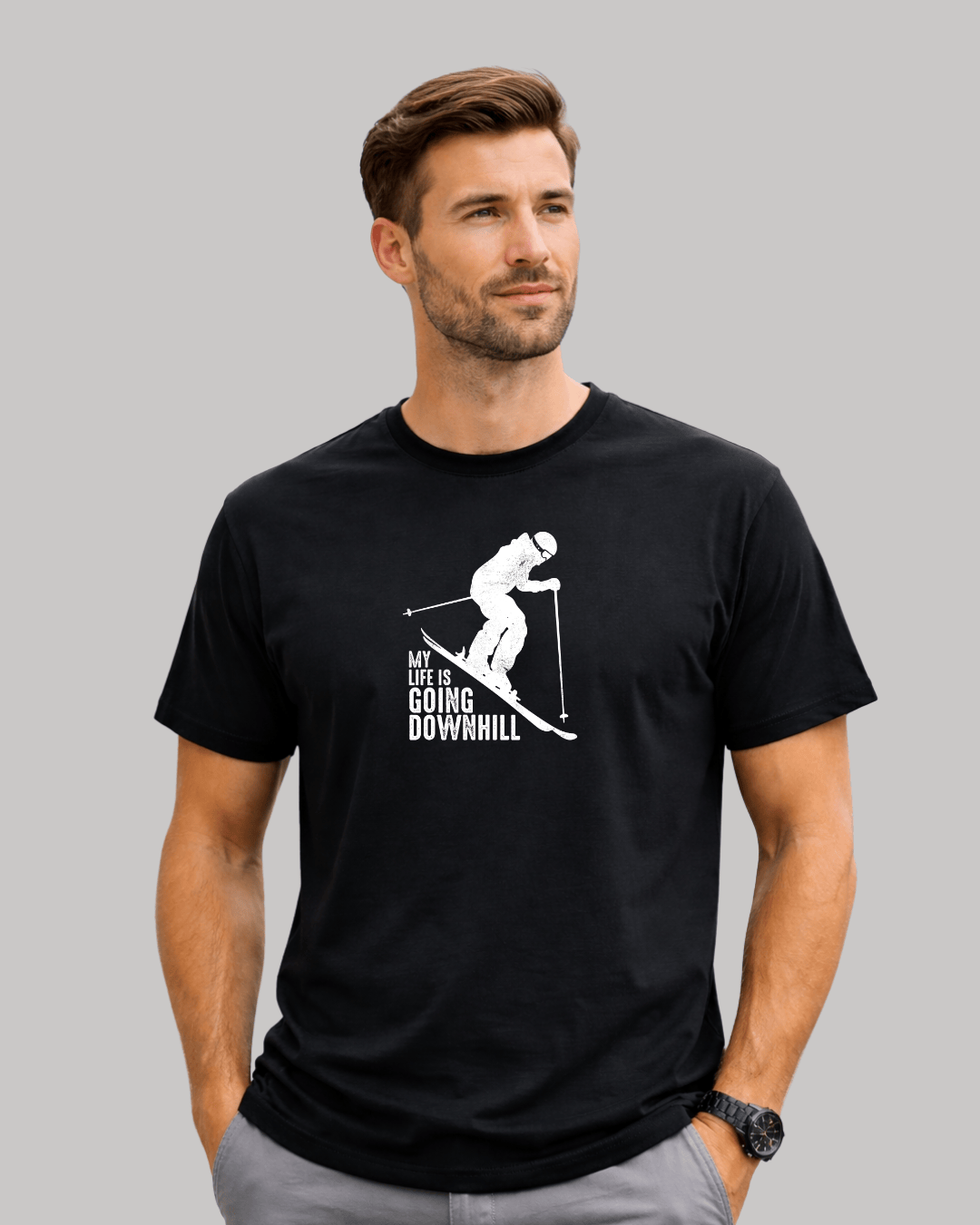 My Life Is Going Downhill Ski T-shirt
