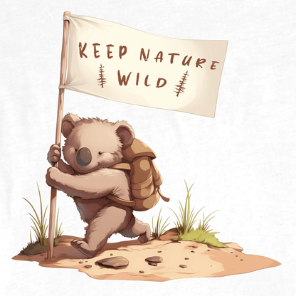 "Keep Nature Wild, Wombat's Flag" graphic T-shirt