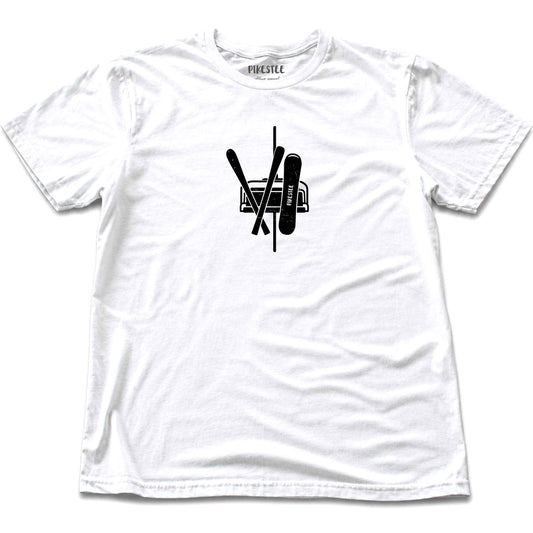 Ski And Snowboard Chair T-shirt - White