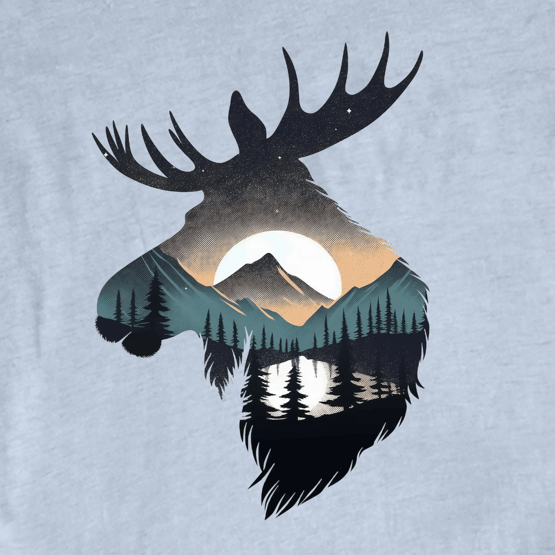 "Moose Colorfull Landscape" Graphic T-shirt