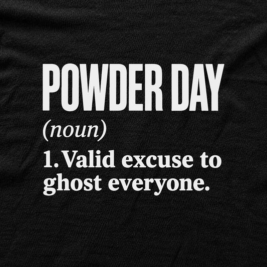Powder Day Definition T-shirt - Black - hero