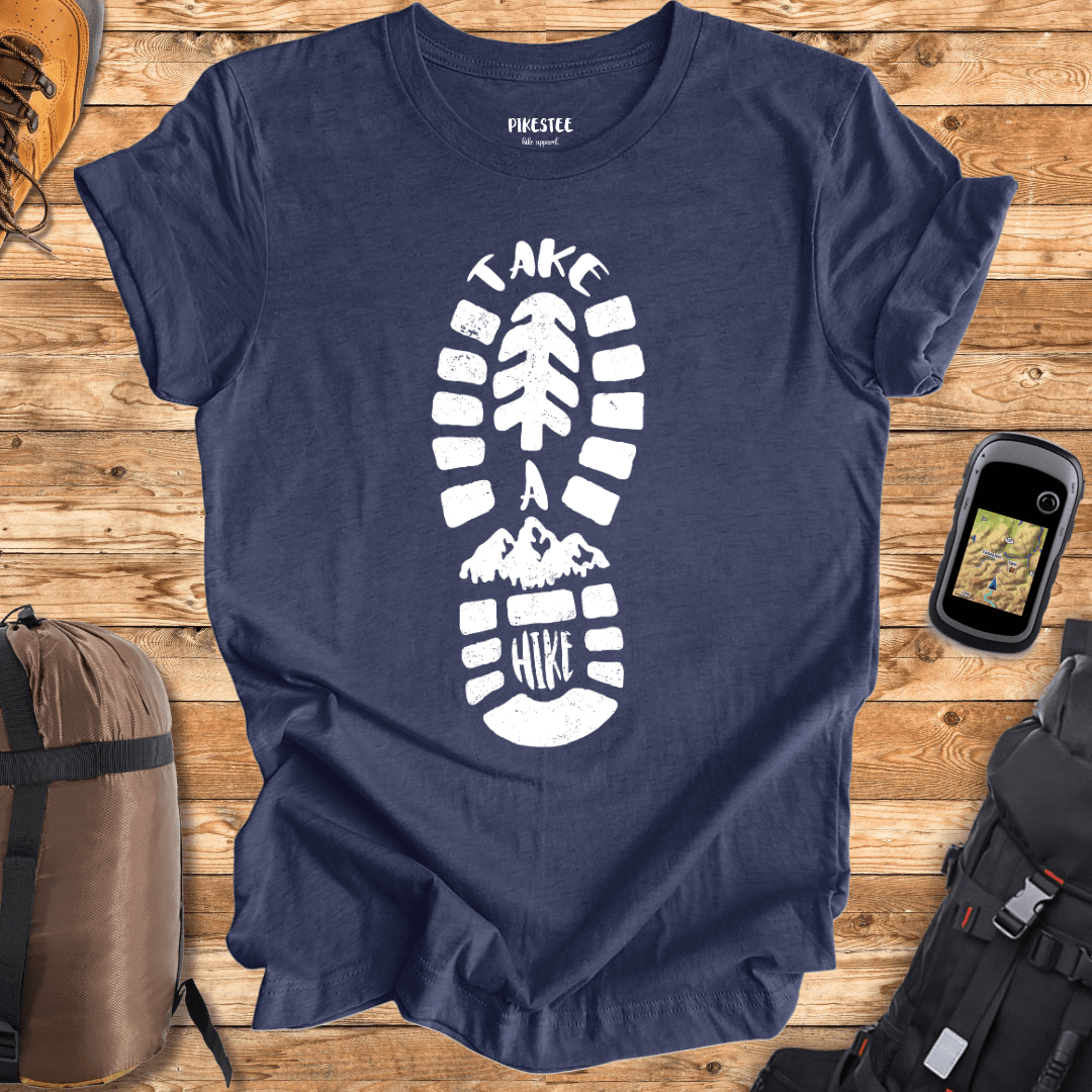 "Take a Hike boot" graphic T-shirt