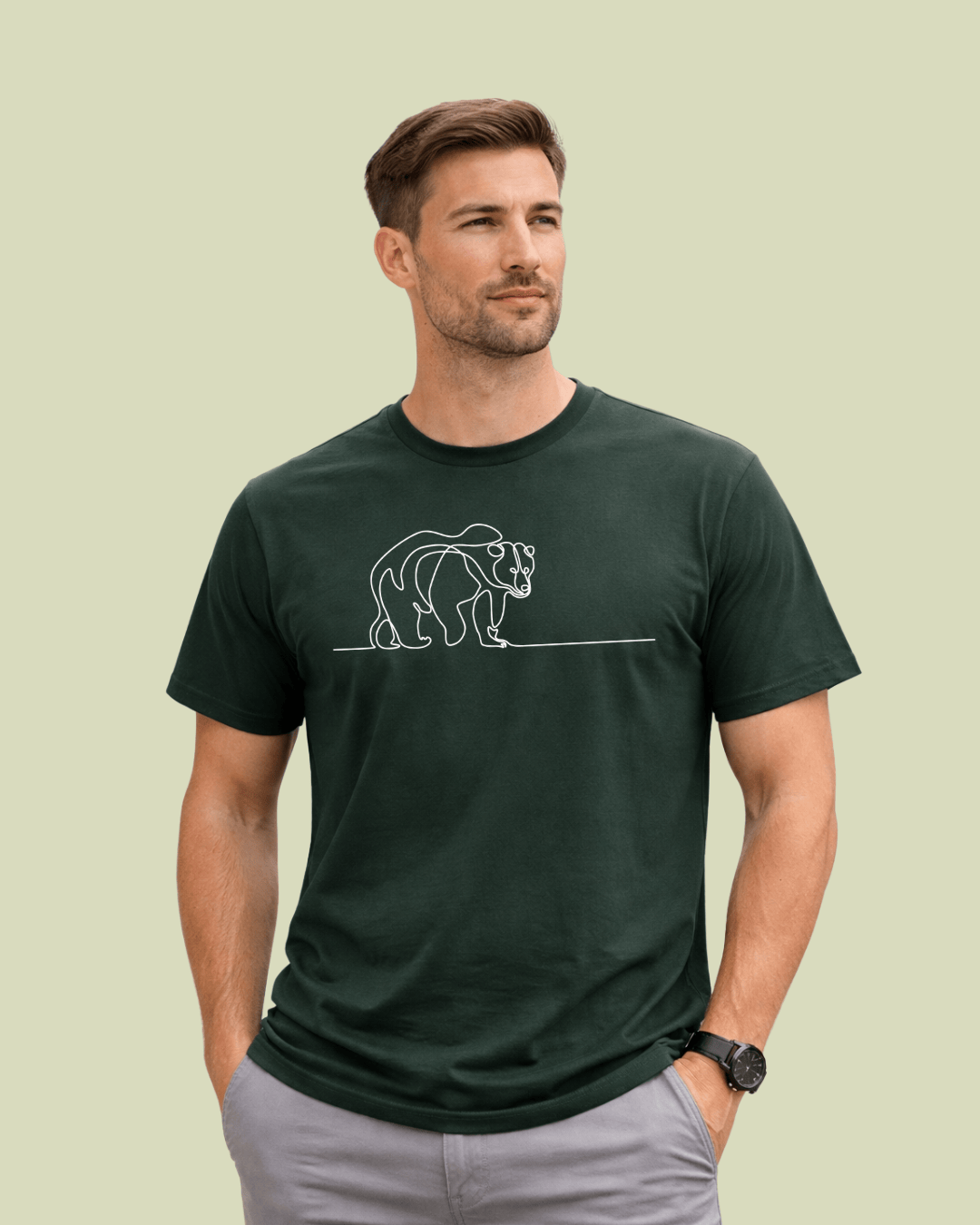 Line Art Bear T-shirt