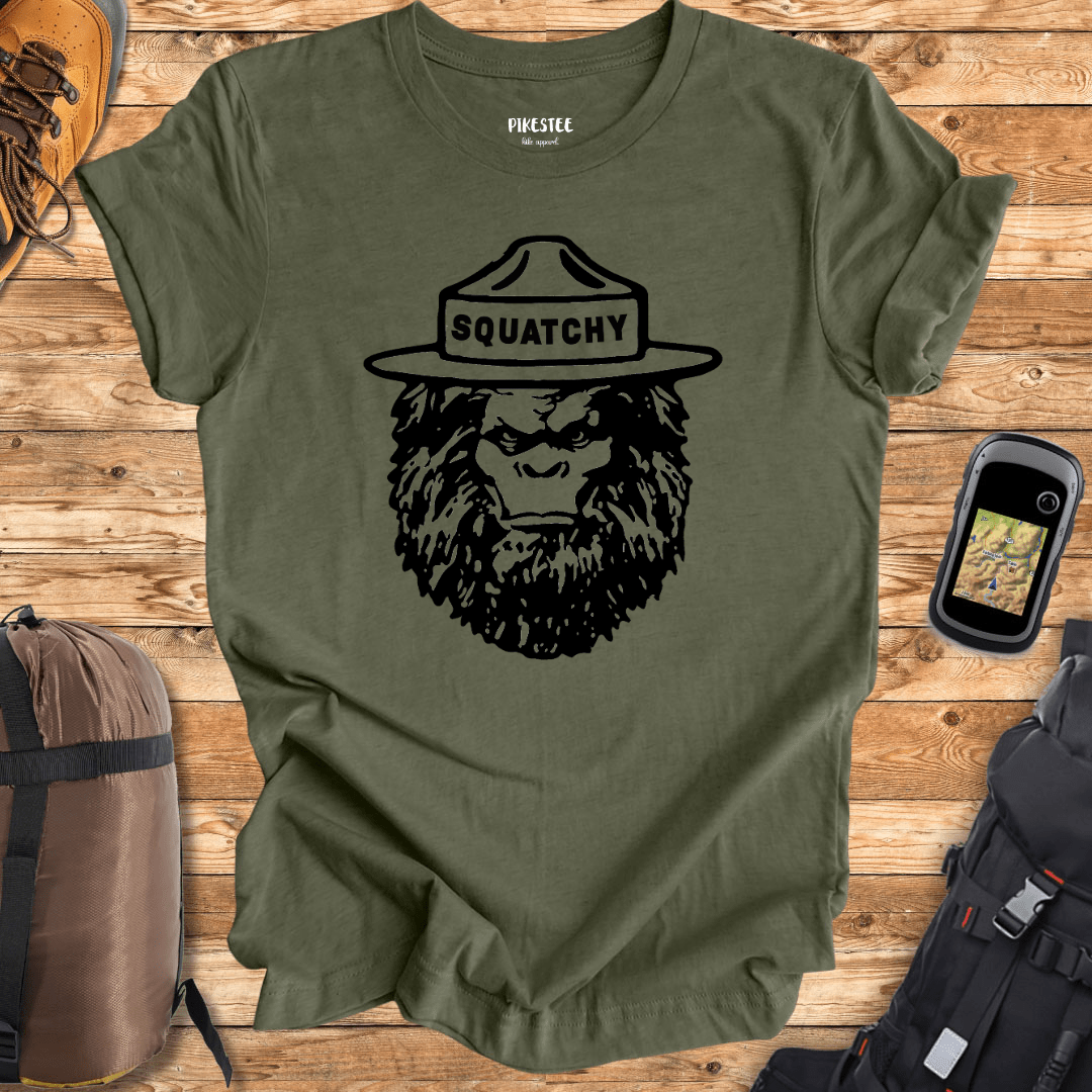 "Squatchy" graphic T-shirt