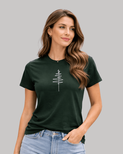 Line Art Pine Tree T-shirt
