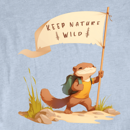 "Keep Nature Wild, Weasel's Flag" graphic T-shirt