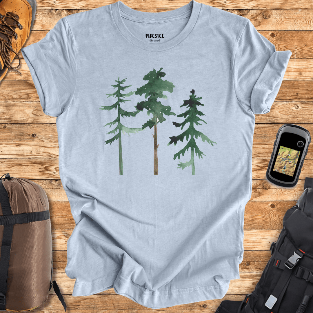 "Watercolor Mountain's Tree" graphic T-shirt