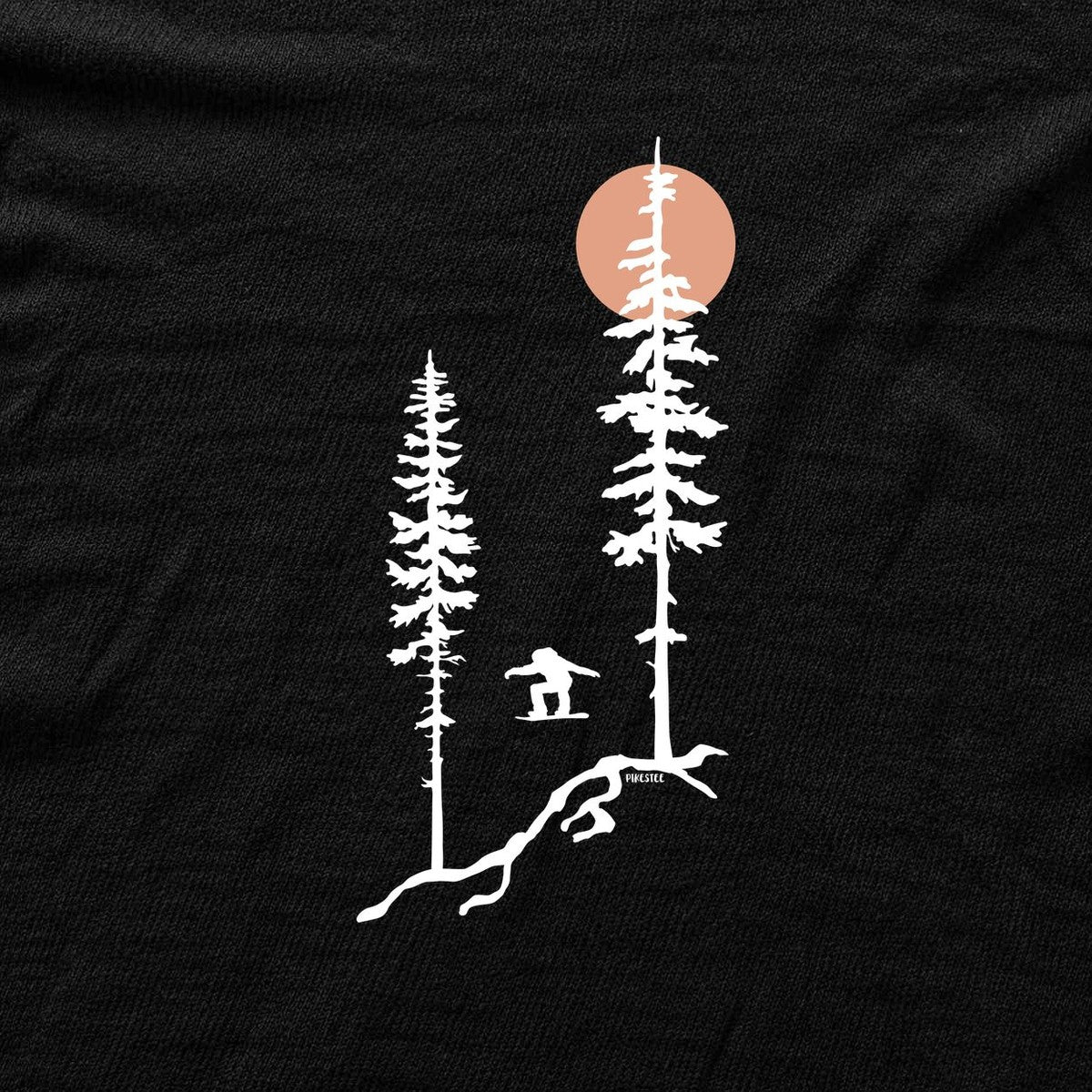 Snowboard Jump Trees T-shirt - Black - hero