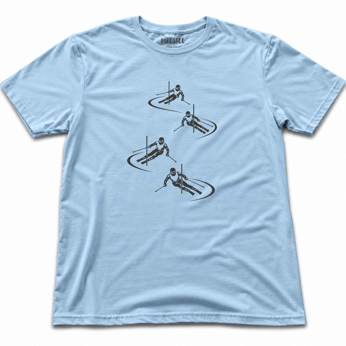 Skier Race Turns T-shirt - Light Blue