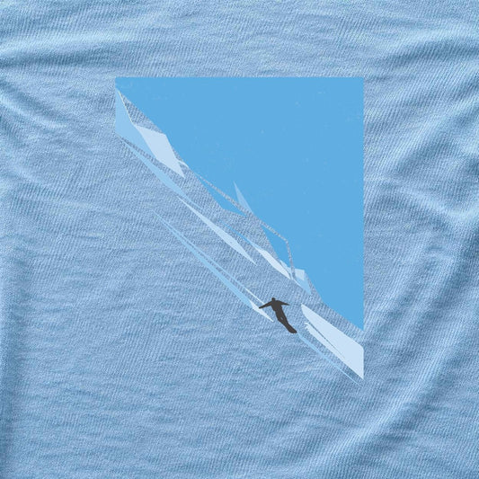 Geometric Snowboard Descent T-shirt - Light Blue - hero