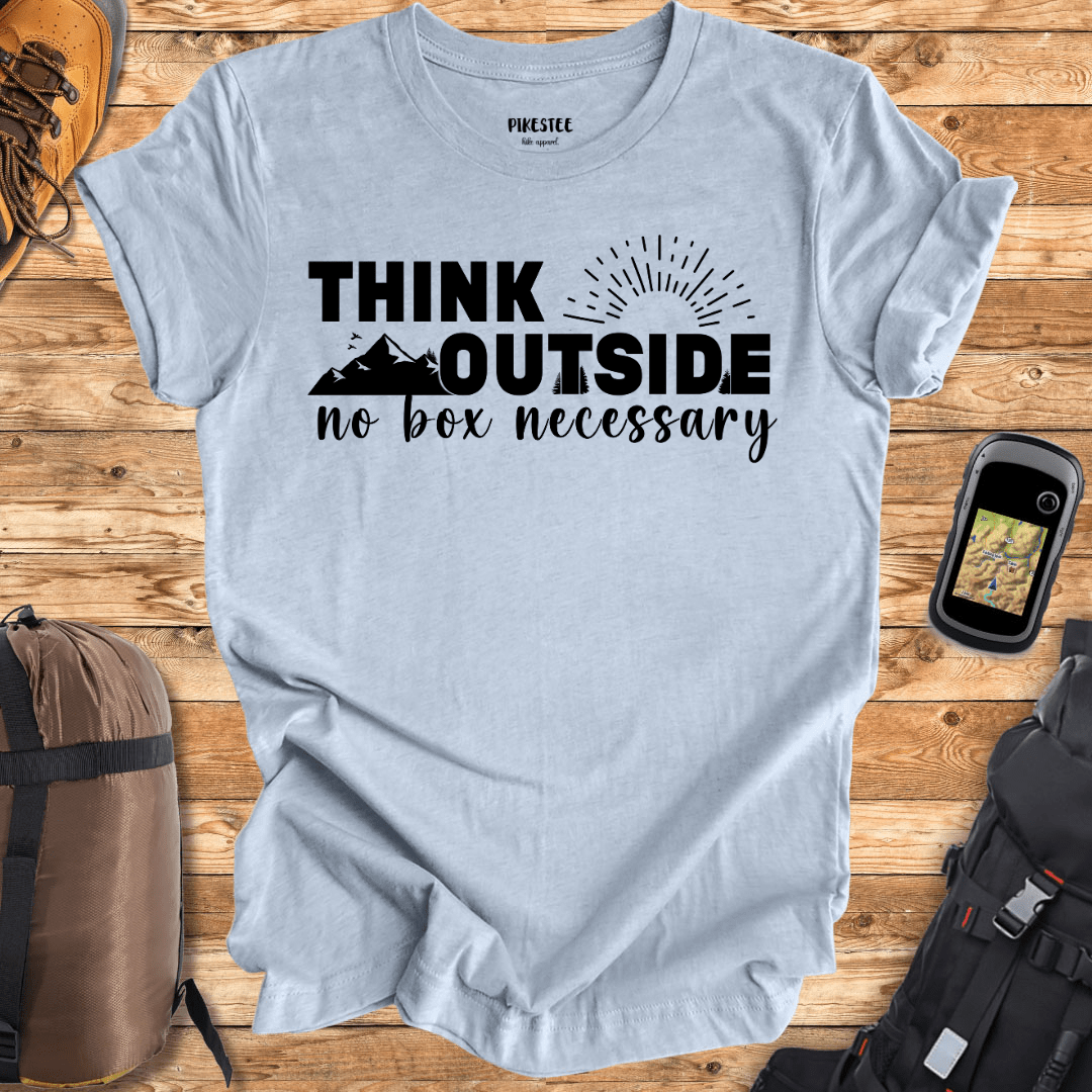 "Think Outside" White Graphic T-shirt