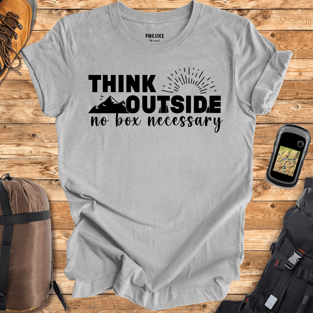 "Think Outside" White Graphic T-shirt