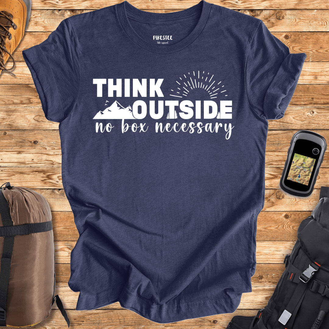 "Think Outside" White Graphic T-shirt