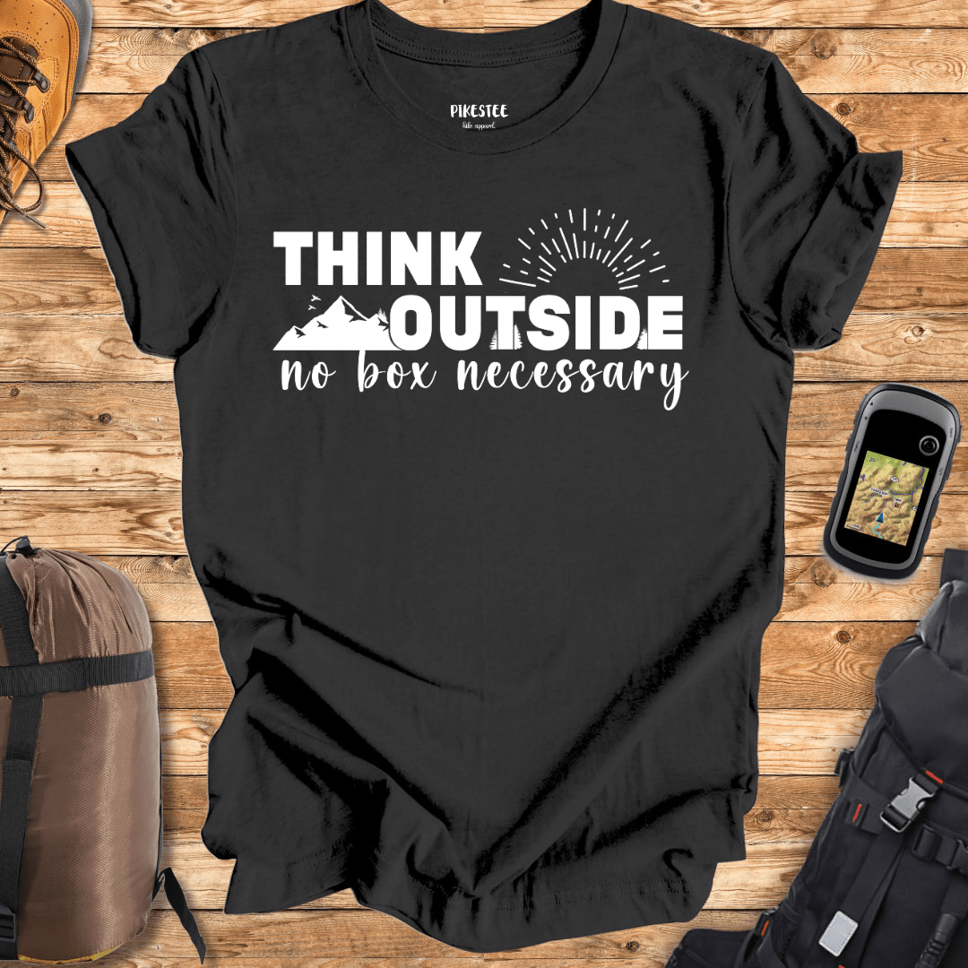 "Think Outside" White Graphic T-shirt