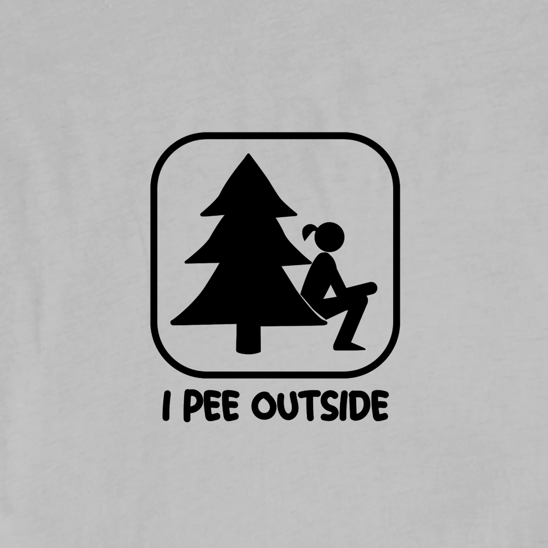 "I Pee Outside, Girls" graphic T-shirt