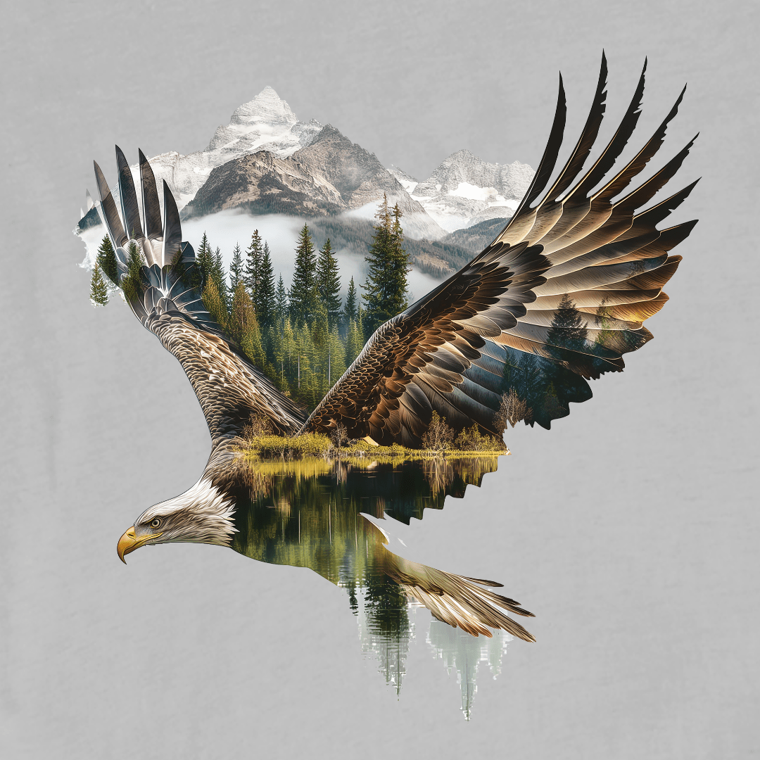 "Eagle Landscape" graphic T-shirt