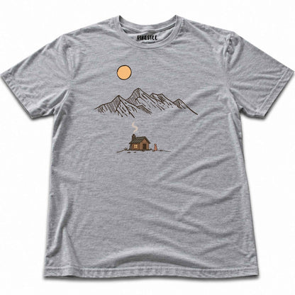 Cabinand Dog Landscape T-shirt - Sport Grey