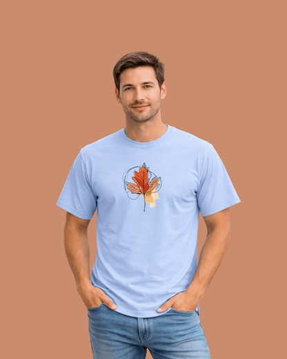 Line art Autumn Leaf T-shirt