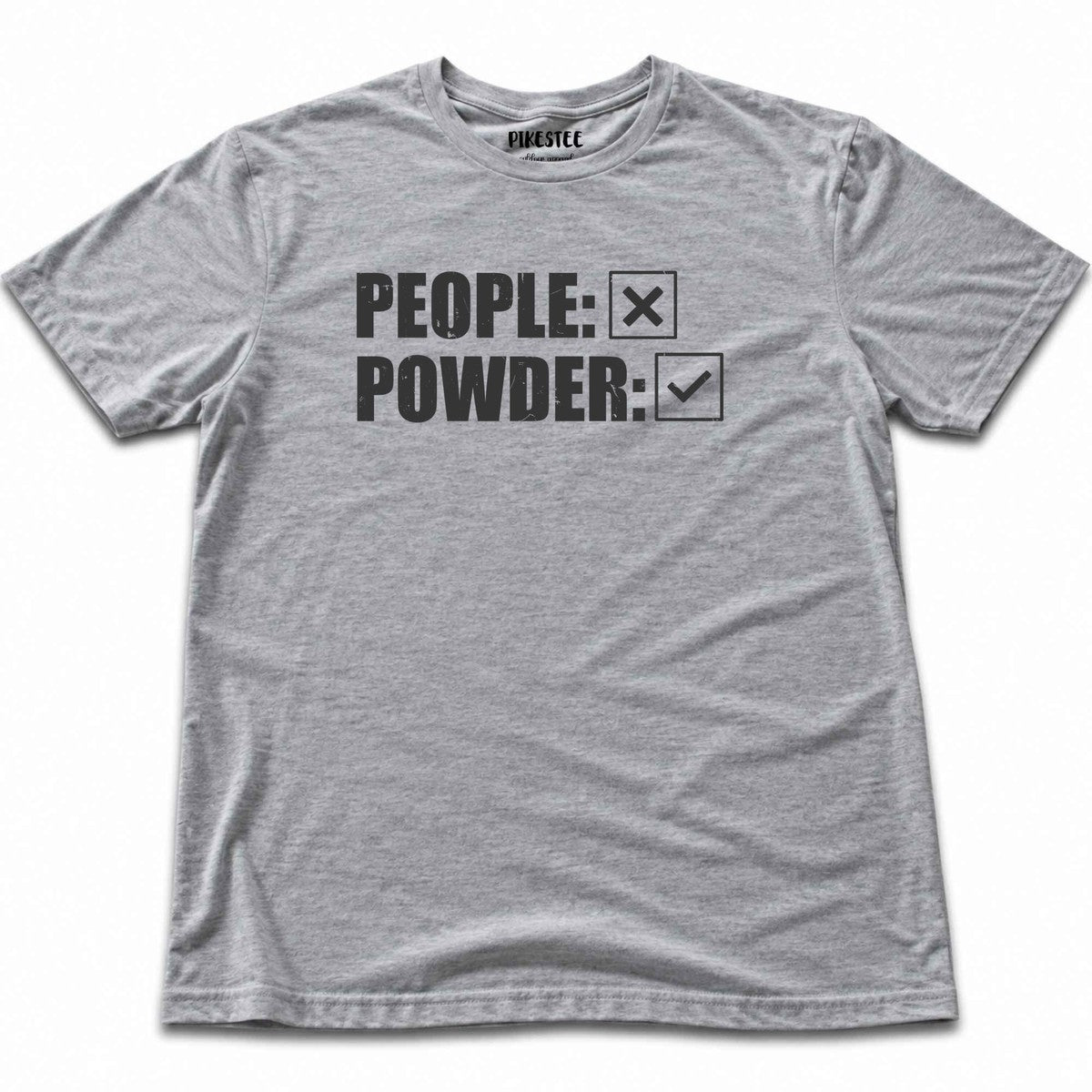 People Or Powder T-shirt - Sport Grey