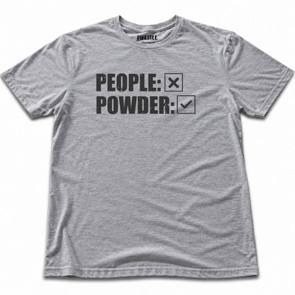 People Or Powder T-shirt - Sport Grey