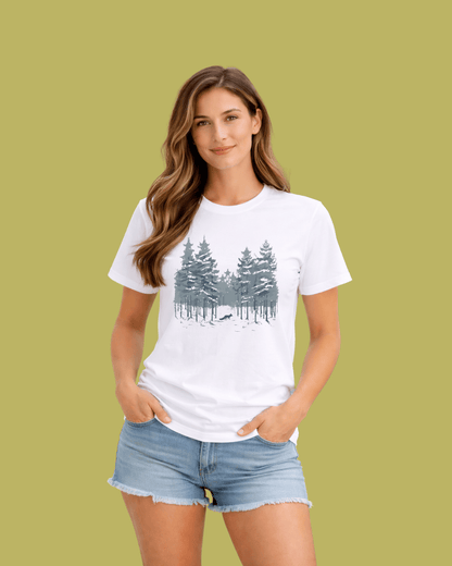 Fox Winter Landscape T-shirt