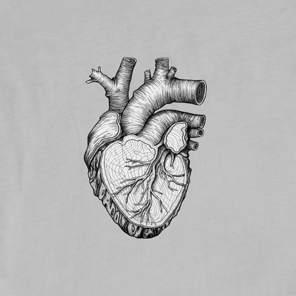 "Wooden Heart" graphic T-shirt